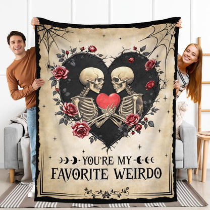 GEEMBI Anniversary Couples Gifts for Women Men - Fleece Throw Blanket for Couch Bed 50x60 in - Wedding Anniversary Birthday Gifts for Boyfriend Girlfriend Her Him Wife Husband, Gothic Blanket