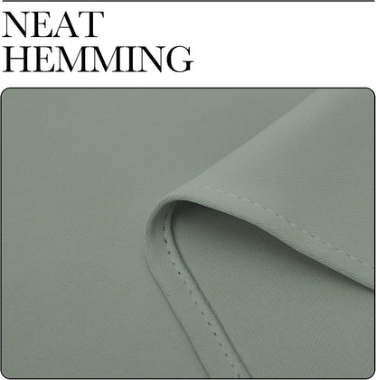 NICETOWN Greyish Green Blackout Curtains - 86" Long | Sound Reducing & Energy Efficient | 55" Wide, 2 Panels