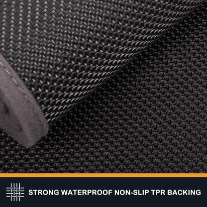 PURRUGS Non-Slip Dirt Trapper Door Mat 20" x 31.5", Machine Washable Entry Rug, Light Grey-Dark Grey