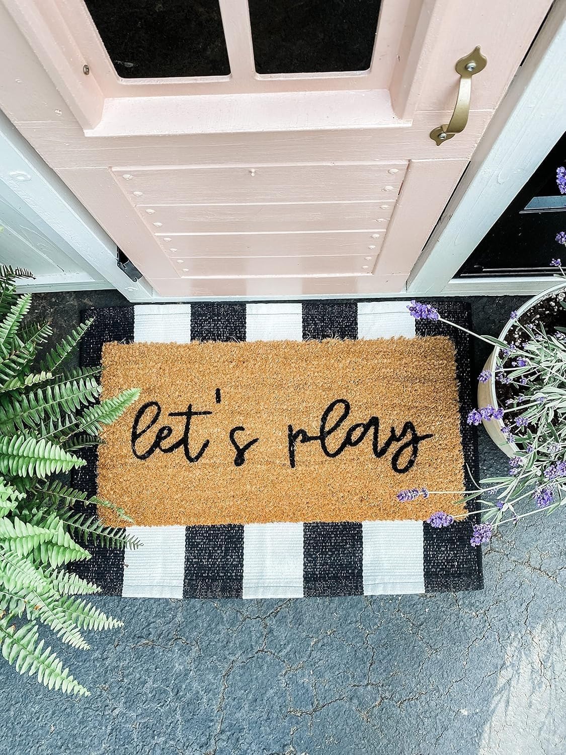 FDGVHH 16x24 inch Funny Mini Playhouse Welcome Mat - Small Color Wash Repeat Doormat