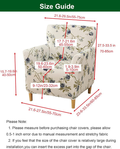 1 Sofa,A43 CRFATOP Printed Stretch Chair Slipcovers with Arms for Living Room Piece Accent Chair Covers Soft Banquet