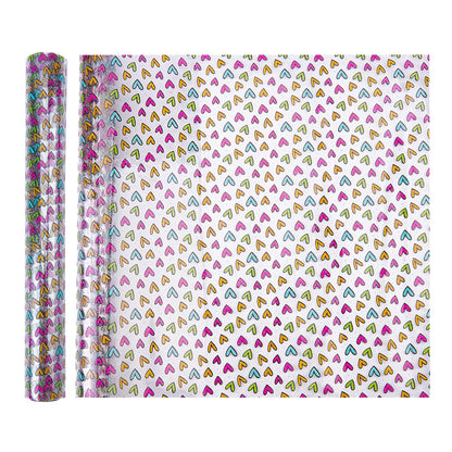letsinstyle Heart Printed TPU Jelly Faux Leather Fabrics, 11.8 x 47.2 Inch Clear TPU Vinyl Sheets, Transparent Clear Jelly Vinyl for Embroidery and Crafting Project