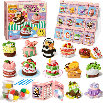 Air Dry Clay for Kids Modeling Clay Kit, 12 Box Model Magic Arts and Crafts for Kids with Tools & Tutorial, Non-Sticky, 4-12+ Years Girls Christmas Birthday Gift, Dessert Party Favors Classroom Prize