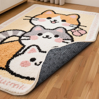 Yarlung 2 Pack 79"x59" Tufting Cloth and 79"x40" Final Backing for Rug Tufting, Large Yellow Marked Lines Monks Cloth with Non Slip Backing for Tufting Gun, Cut Pile, Tufting Supplies