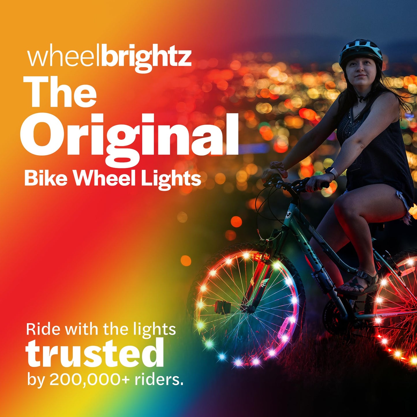 Brightz WheelBrightz (2-Pack RGB) LED Bike Wheel Lights Boys Girls Kids Bike Lights for Night Riding Bicycle Lights Accessories & Decorations for Wheels Tires & Spokes Stocking Stuffers