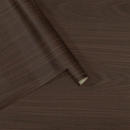 24Inx118In BAYYA Walnut Contact Paper Thick Matte Brown Wood Wallpaper Roll Peel Stick Kitchen Wallpaper Self-Adhesive