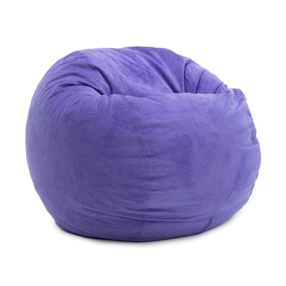 CordaRoy's Chenille Bean Bag Chair, Convertible Chair Folds from Bean Bag to Lounger, As Seen on Shark Tank, Very Peri Purple - Queen Size