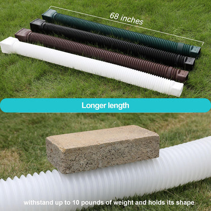 plusgutter White-2pack Rain Gutter Downspout Extensions Flexible, Drain Downspout Extender,Down Spout Drain Extender, Gutter Connector Rainwater Drainage,Extendable from 21 to 68 Inches