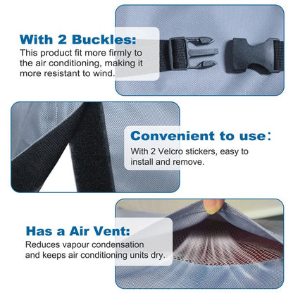 AKEfit Air Conditioner Cover for Outside, Heavy Duty Waterproof AC Defender with Durable Oxford Fabric, Veranda AC Protector (Grey, 24" Wx24 Dx30 H)