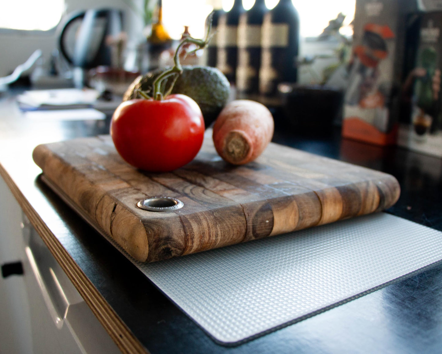 CatTongue Grips Non-Adhesive Anti-Slip Mat - Multi-Purpose Non-Slip Pad For Chefs & Home Cooks - Ideal Cutting Board Mat & Drawer Liner - Kitchen Essentials For Safety (Black, 1-Pack)