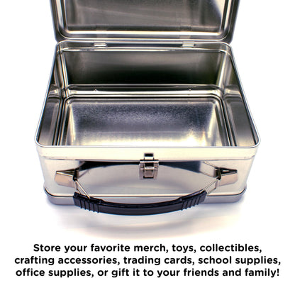 AQUARIUS Mushroom Fun Box - Sturdy Tin Storage Box with Plastic Handle & Embossed Front Cover - Officially Licensed Merchandise & Collectible Gift