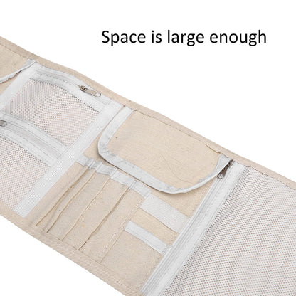HEEPDD Knitting Needle Storage Case Oxford Fabric 42 Slots Large Capacity for Travel, Scratch Proof Crochet Hook Bag Hands Free Zipper Organizer for Beginners Enthusiasts Family Use