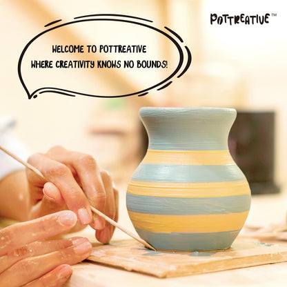POTTREATIVE Air Dry Clay Kit for Adults, Pottery Starter Kit with Tools & Guide, DIY Craft Kit for Beginners, Date Night Activity, Art Hobby Gift Set