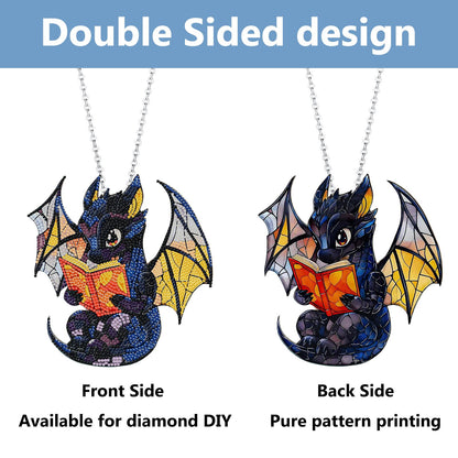 Dragon Hanging Diamond Art Kits for Adults, Dragon Diamond Art Suncatchers, 5D Gem Art, Sun Catchers Indoor Window Acrylic DIY Crafts for Gift Home Decor