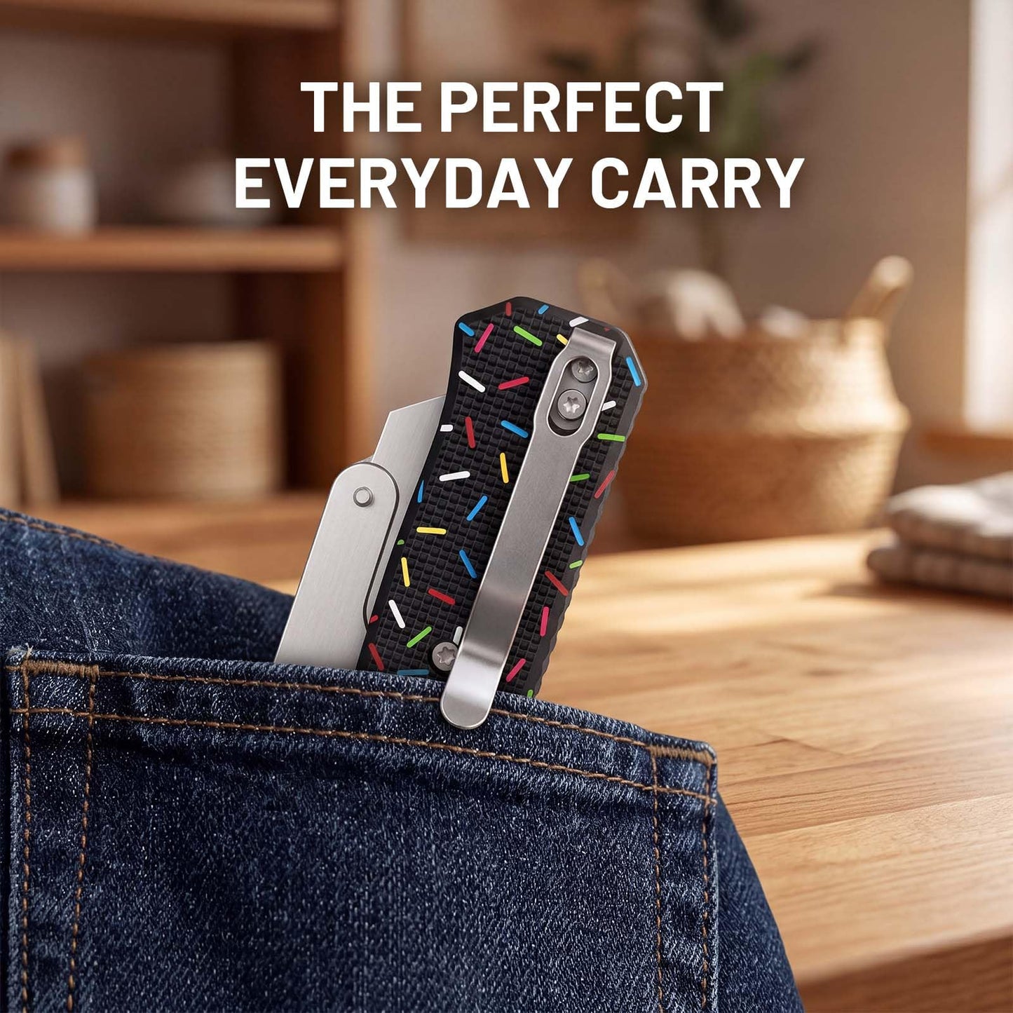Folding Utility Knife for Women Men,Quick Change Box Cutter with 10Pcs SK5 Replaceable Blades,EDC Razor Knife for Cartons,Cardboard,Boxes,Christmas Stocking Stuffers Gifts for Men Husband(donut black)