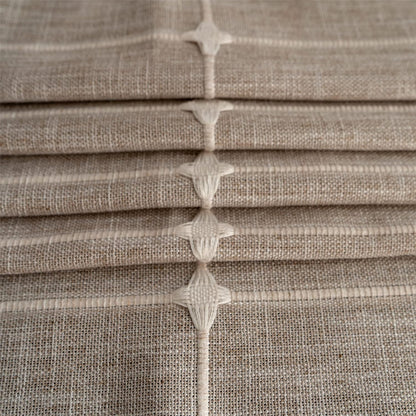 Gernaice 24x24 Inch, Rustic Embroidered Small Tablecloth Lattice Square Tassel Table Cover Dust-Proof for Kitchen
