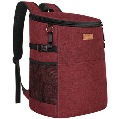 Camping Cooler Backpack 30 Cans, Soft Backpack Coolers Insulated Leak Proof Travel Cooler Bag Waterproof Lunch Picnic Beach Work Trip Thermal Bag Drink Beverage Beer Cooler Wine