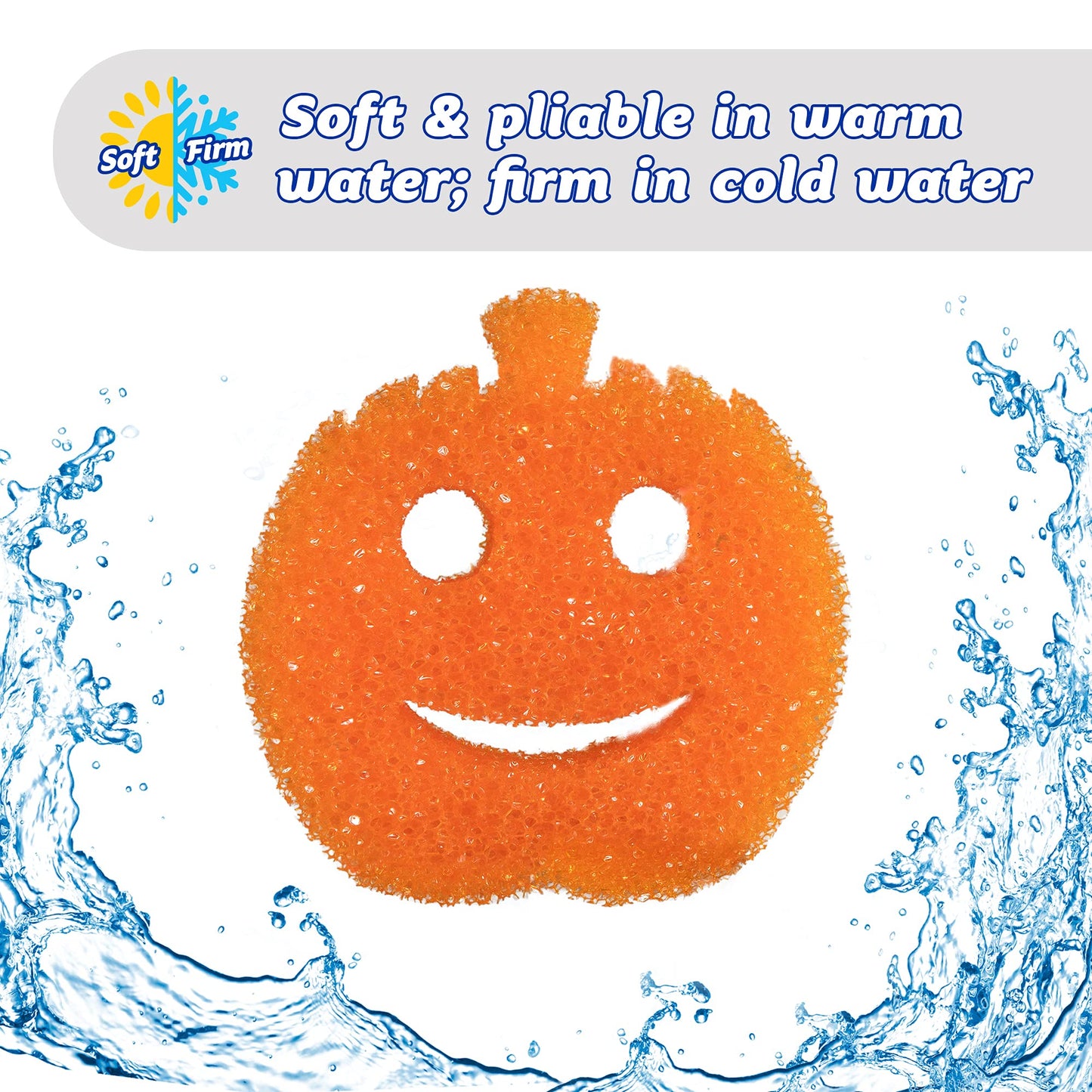 Scrub Daddy Sponge - Halloween - Non-Scratch Scrubbers for Dishes and Home - 3ct