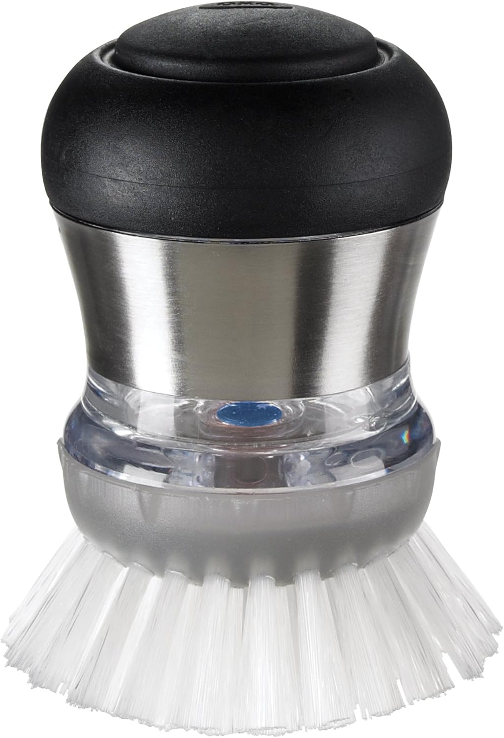OXO Steel Palm Brush with Soap Dispenser - Perfect for Dish Cleaning
