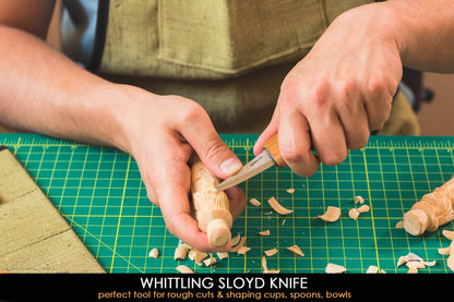 BeaverCraft Wood Spoon Carving Tools Kit S17 with Wood Carving Hook Knife & Sloyd, Chip Whittling Knives for Spoon Carvers - Whittling Tools Set with Knife Leather Strop Polishing Compound, Tool Case