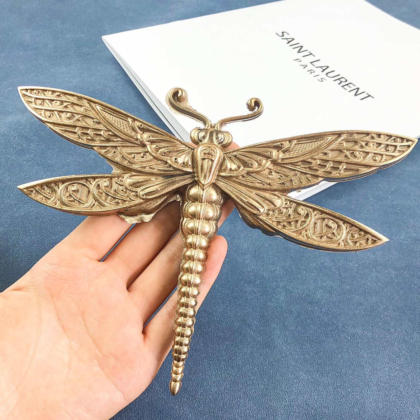 2PCS Dragonfly Silicone Mold Large Epoxy Resin Dragonfly Shape Molds 3D Unique Animal Pendant Wall Hanging Mould Resin Accessories Insect Series Chocolate Cake Fondant Decorating Silicone Mold