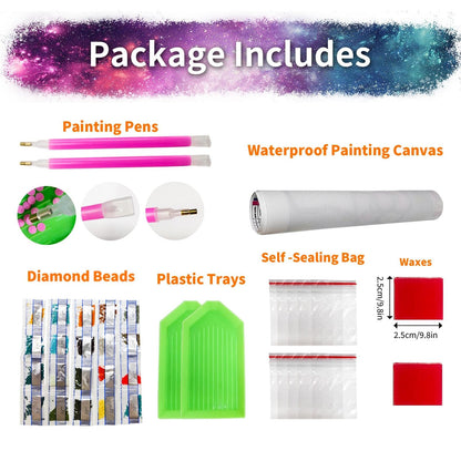 JATOK Large Diamond Art Kits for Adults, Full Round Drill Owl 5D Diamond Painting Kits for Beginners, DIY Gem Art Crafts Picture for Gift Home Wall Decor, 40x70cm/15.7x27.5inch