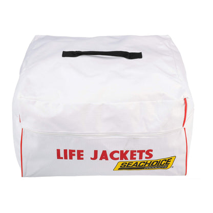 Seachoice Heavy-Duty 6-Capacity Life Jacket, Nylon Storage Bag w/Carrying Handles,White