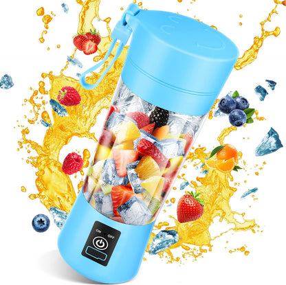 Portable Blender for Shakes and Smoothies - 6 Blades Juicer Cup, USB Rechargeable, Personal Blender for Kitchen and