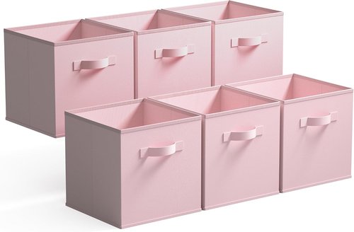 Granny Says Cube Storage Bins - 6-Pack with Hanging Organizer for Efficient Space Saving