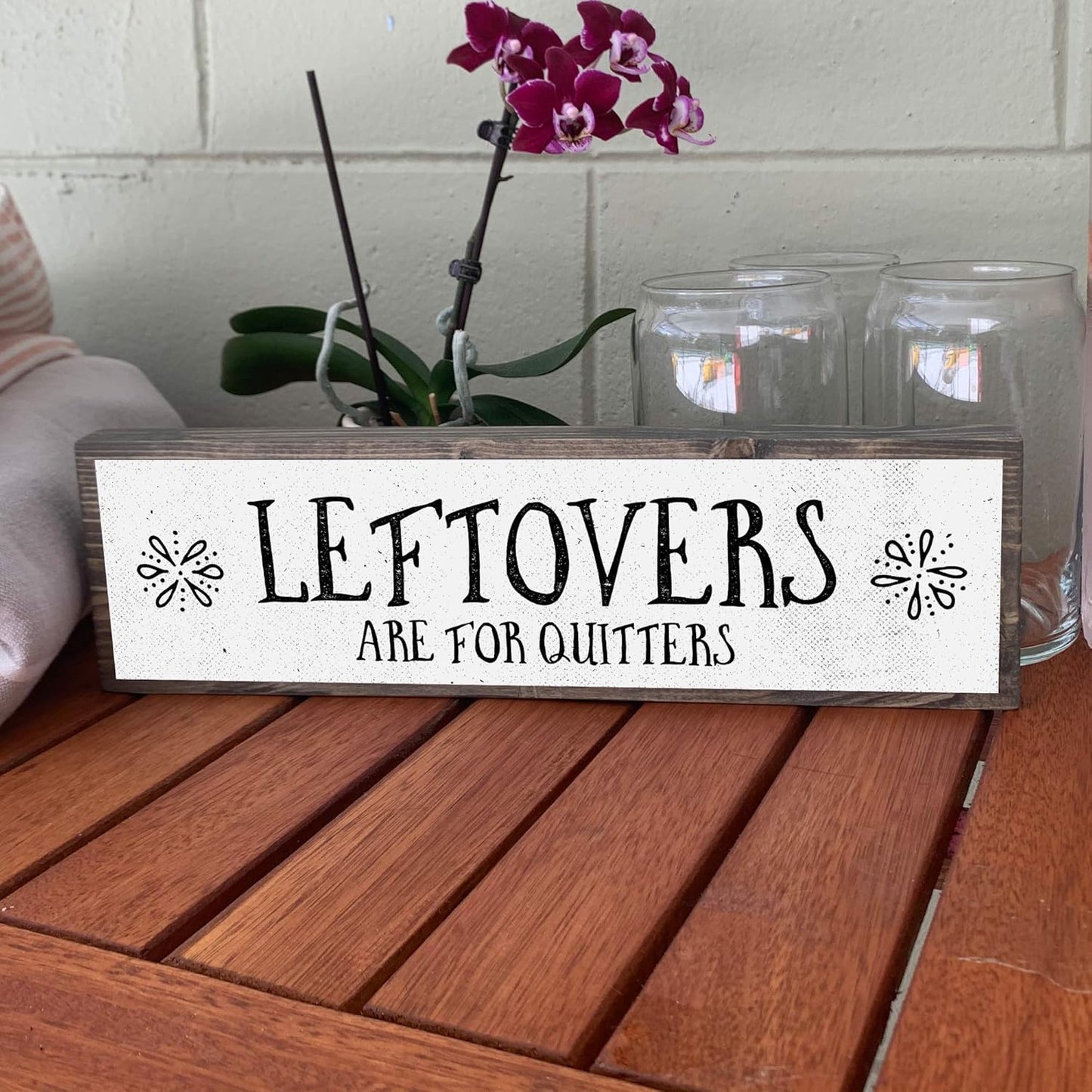 Thanksgiving Wood Signs (Medium - Leftovers Are For Quitters, Wood And Metal)