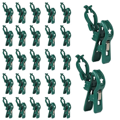 TW SHINE C7 C9 Christmas Lights Spring Clips, 100 Pack Holiday Lights Universal Quick Spring Clips for E12 E17, Weatherproof Shatterproof Clips Outdoor for Roof Fence Shingle Gutter