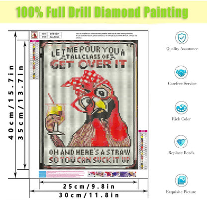 TCDZMYGS 3 Pack Diamond Art Kits for Adults, Chicken Diamond Painting Kits for Adults Beginner, 5D DIY Round Full Drill Gem Crystal Art, Adults Paint by Diamonds Dots for Home Wall Decor 12x16 inch