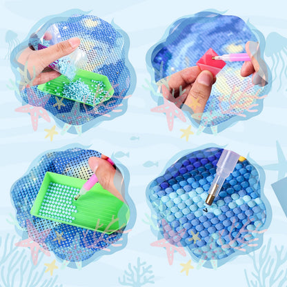 EATUKYIC DIY 5D Diamond Art Orcas Whale Jumping Sunset Paint with Full Drill Round Diamond Gems Painting by Number Kits for Adults Art Craft Home Wall Decor 12x16 inch