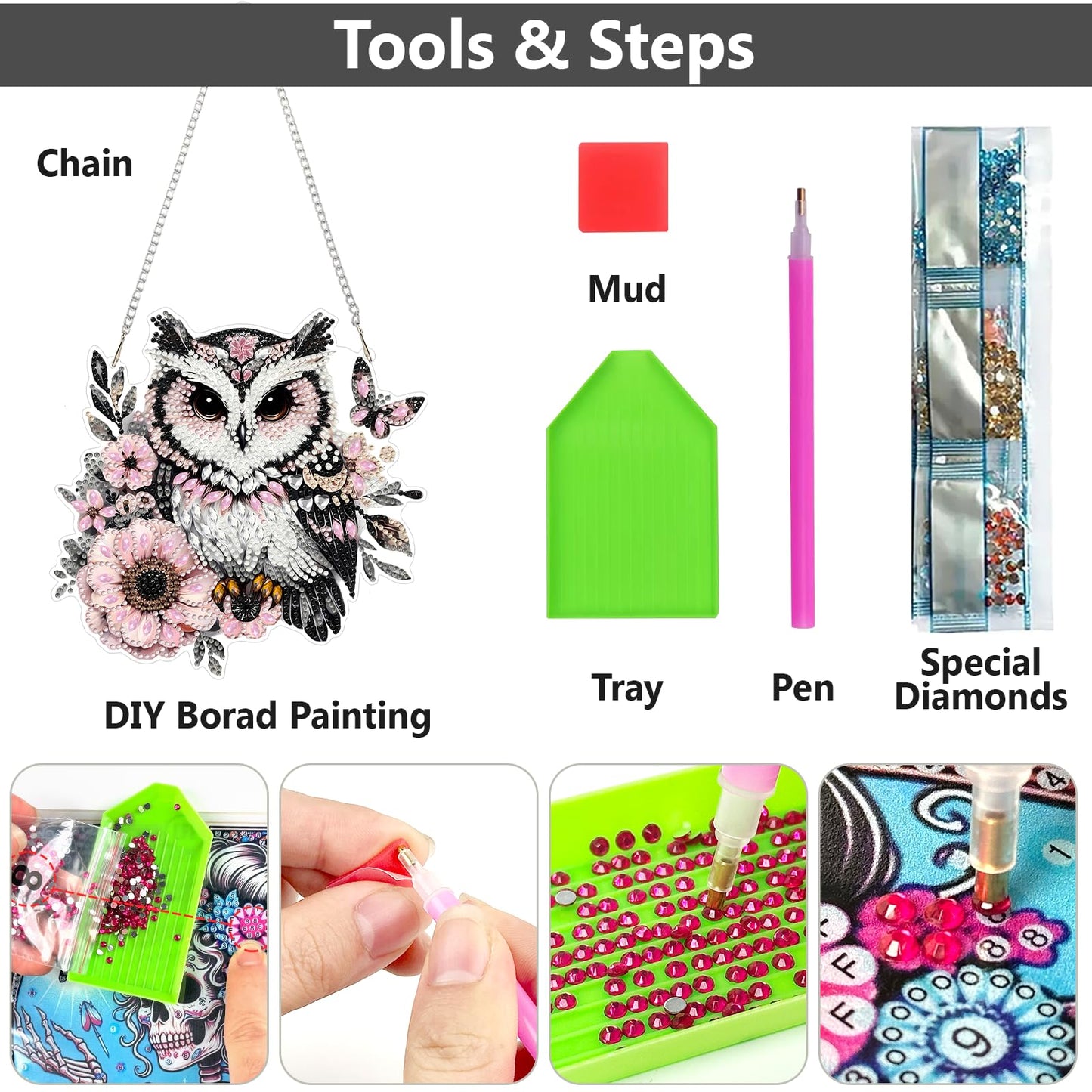 ZeeLionArt Bird Hanging Diamond Art Kits for Adults Pendant Suncatcher, Special Shaped Crystal DIY Pearl Diamond Painting Kits for Adults, Spring Summer Window Wreath Decor 7.6x7.7 Inch