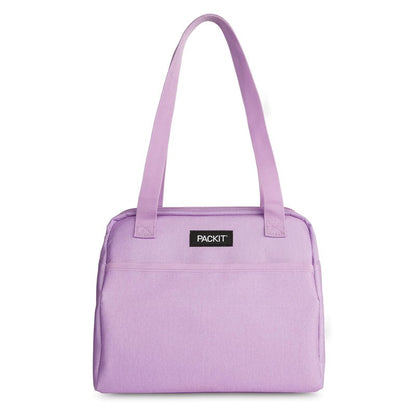 PackIt(R) Freezable Hampton Lunch Bag, Lavender, Built with EcoFreeze(R) Technology, Collapsible, Reusable, Zip Closure with Front Pocket and Shoulder Straps, Designed for Fresh Office Lunches