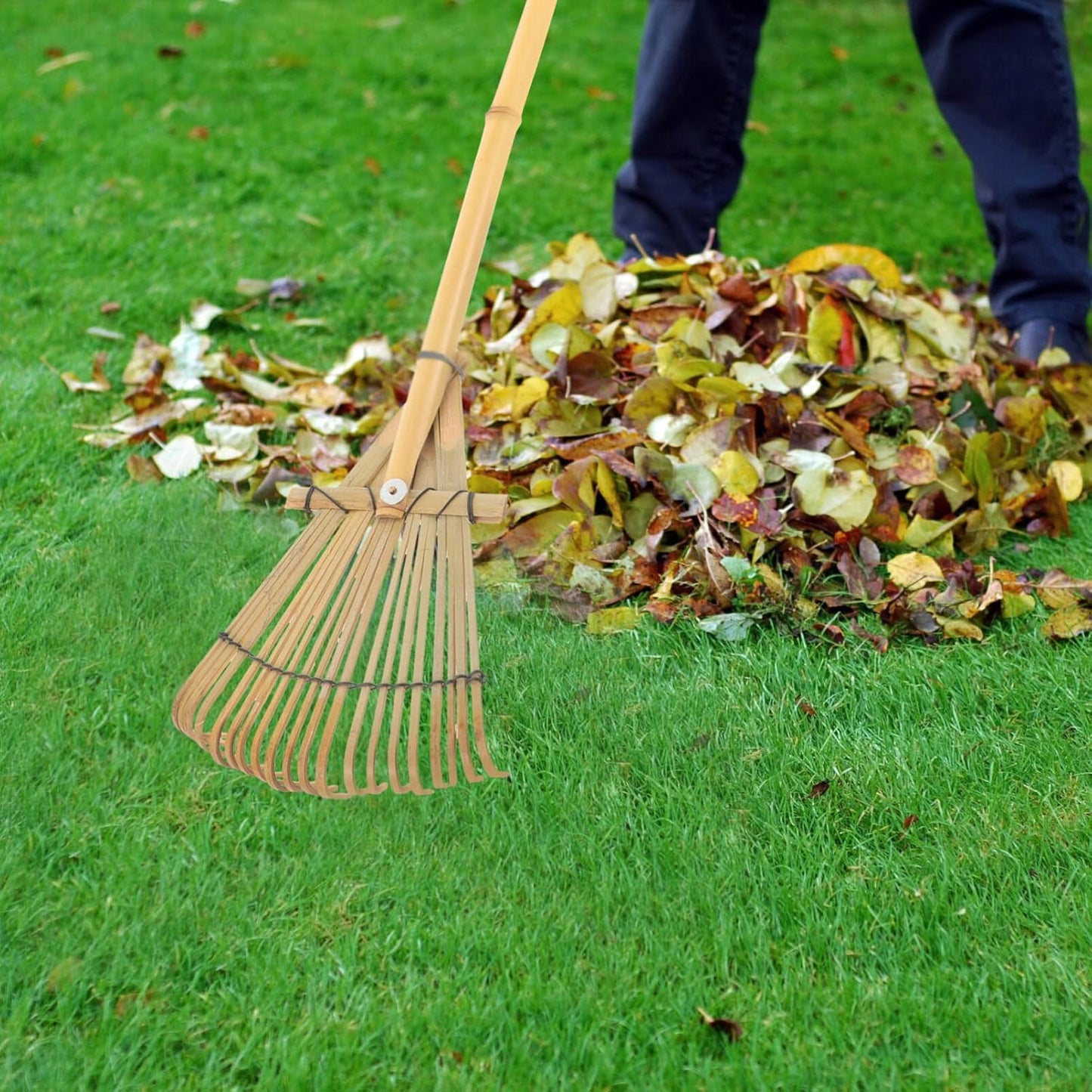 Yardwe Yard Leveling Rake Leaf Scoops, Hand Rakes Short Handle Rake for Gardening and Lawn Tools