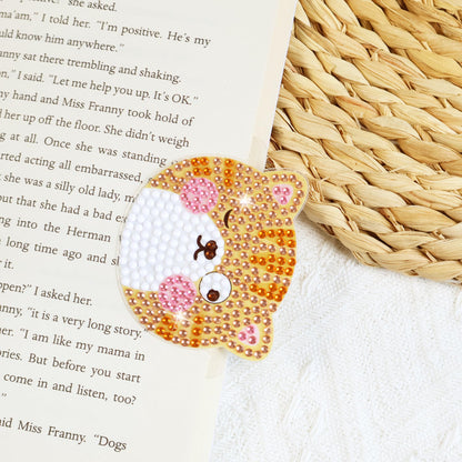 Vcekract 6 Pcs Diamond Painting Bookmarks, DIY Diamond Art Kits for Adults, Cat Bookmark Craft Supplies Kits for Book Lovers