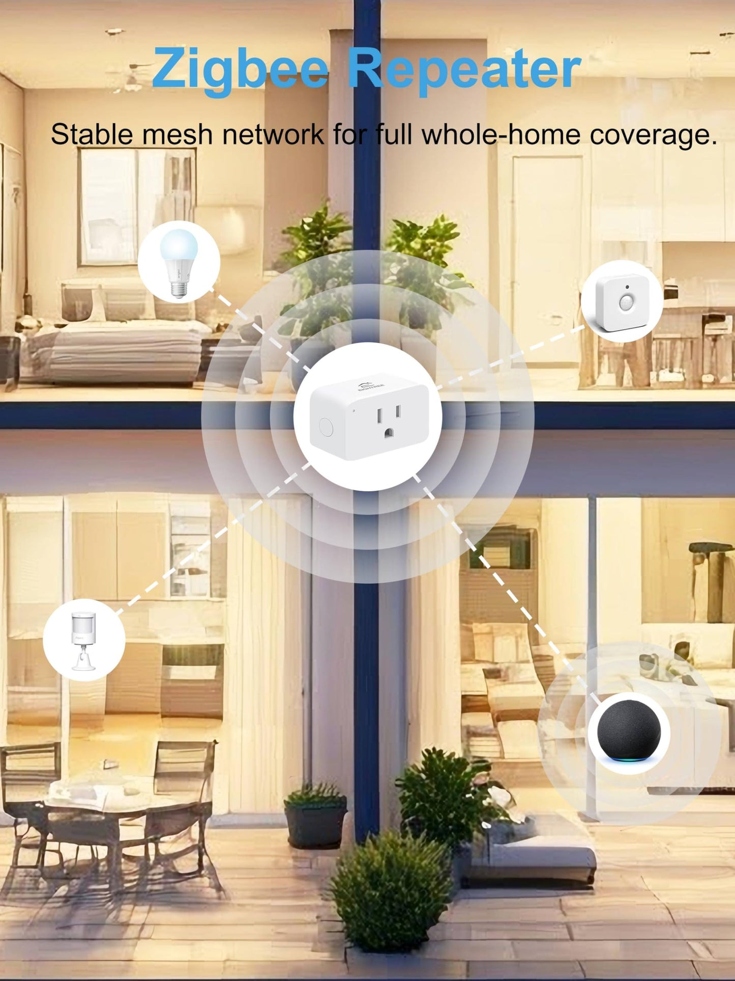 EIGHTREE Smart Plug 15A, Smart Plugs That Compatible with Alexa & Google Home & SmartThings, No Hub Required, Smart Outlet with Remote Control, Timer & Schedule, 2.4GHz WiFi Only, 4 Packs