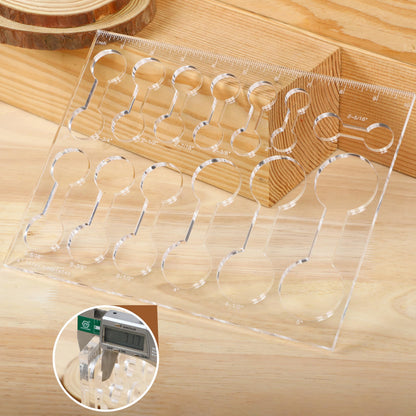 Soimuk Router Templates for Woodworking,Router Jig Dumbbell Inlay Templates Decorative,13-in-1 DogBone Router Templates(10 * 7.8 inches)
