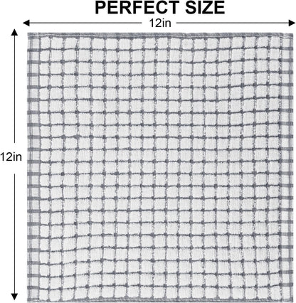 16 Pack 12 12 Inches Kitinjoy Cotton Terry Kitchen Dish Cloths, x Super Soft and Absorbent Dish Rags, Quick Drying Dish