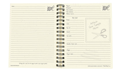 Write it Down series by Journals Unlimited, Guided Journal, Yarn It!, Knitting & Crochet Journal, Full-size 7.5"x 9", Kraft Hard Cover, Made in USA
