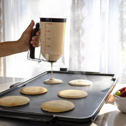 Pancake Batter Dispenser Baking Tool for Cupcakes, Crepes, Waffles, Muffins, Funnel Cake, Griddle Breakfast Accessory