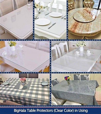 12 72 Clear Plastic Table Protector for Bench Entryway Coffee Side Bedside TV Cabinet Tabletop PVC Tablecloth Cover