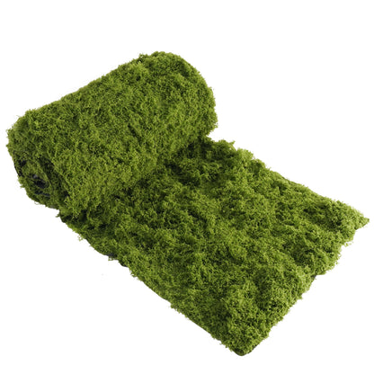 USMOLA Fake Moss Mat, Artificial Moss Table Runner for Wedding Decor Table Centerpieces Fairy Garden Crafts Indoor Green Faux Grass Wall Decor (Green: 12 x 71Inch / 30x180cm)