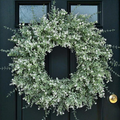 Eucalyptus & Lavender Wreath by [Brand Name] - 26'' Large Artificial Floral Decor for All Seasons | White-Green