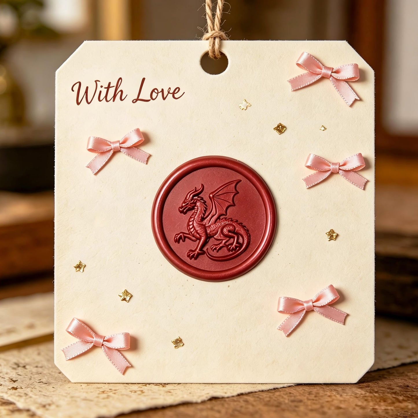Mceal Wax Seal Stickers - 50 Pcs Gold Cat 3D Embossed Stickers with Strong Adhesive 30mm/1.18Inches Diameter for Invitation Gift Wrapping Christmas Holiday