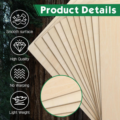 48 Pack Basswood Sheets 1/16x12X12Inch,Plywood Sheets for Crafts.Unfinished Wood Boards for Laser Cutting & Engraving,Burning,Balsa Wood Sheet for Painting.
