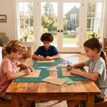 3Pcs Self Healing Cutting Mat, Double-Sided Non-Slip Rotary Cutting Board for Rotary Cutting, Sewing, Quilting, Crafting, A3 A4 A5 Size (18x12, 12x9, 9x6 Inch),Green
