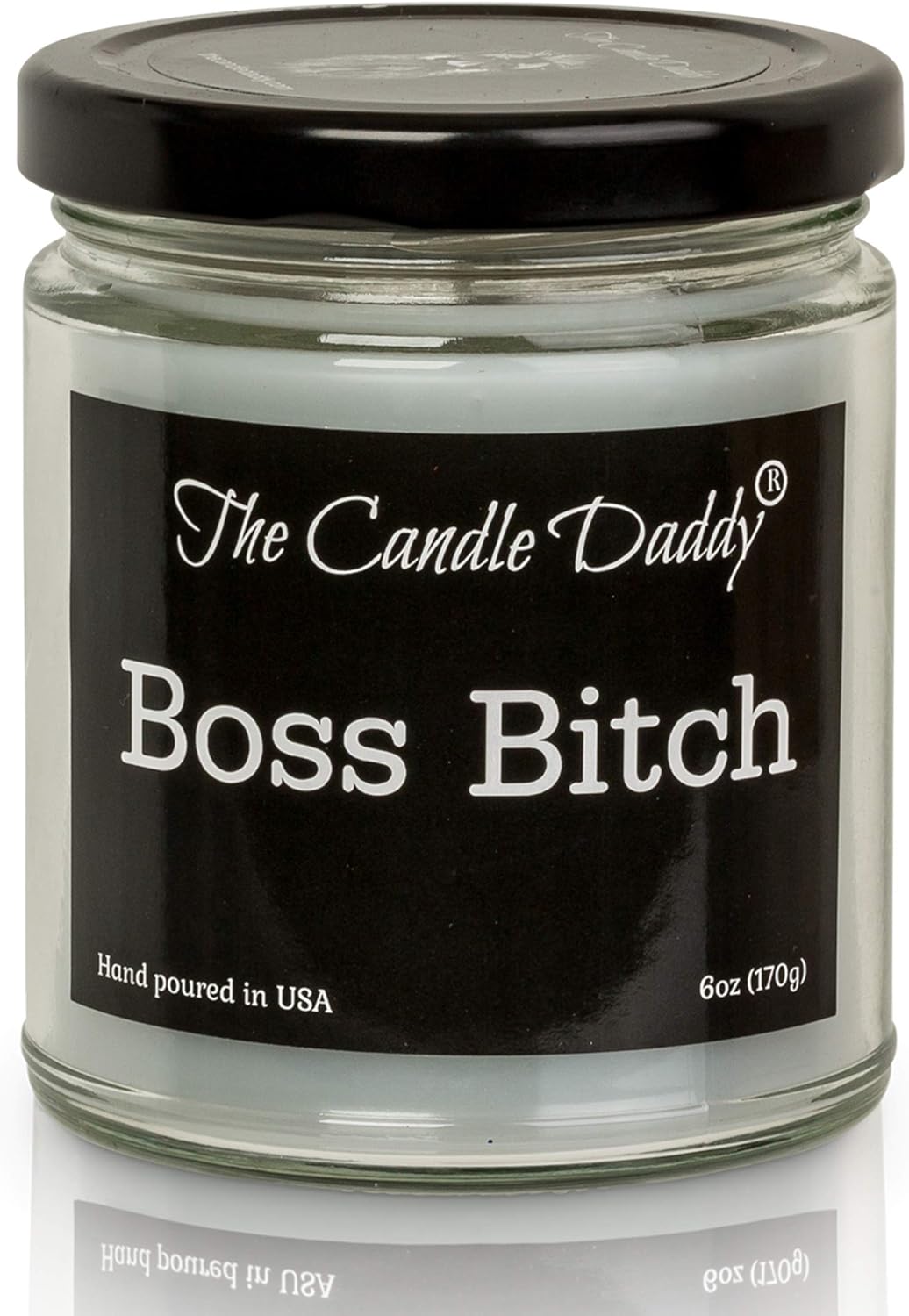 Boss Bitch Apple Maple Bourbon Scent, Maximum Scented 6 Ounce Jar, 40 Hour Burn Time