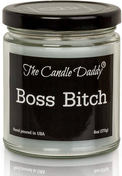 Boss Bitch Apple Maple Bourbon Scent, Maximum Scented 6 Ounce Jar, 40 Hour Burn Time
